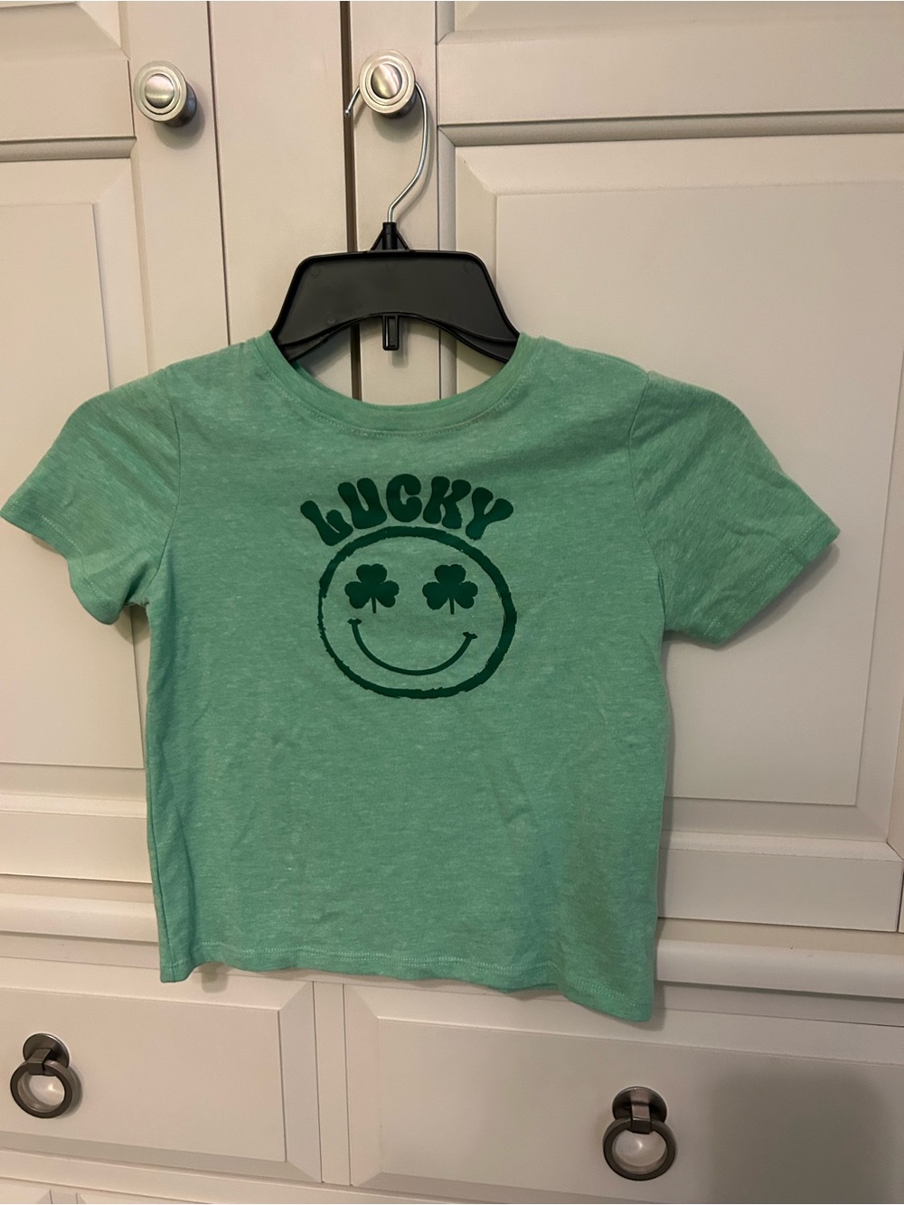 wonder nation Green 'Lucky' Shamrock Smile Tee